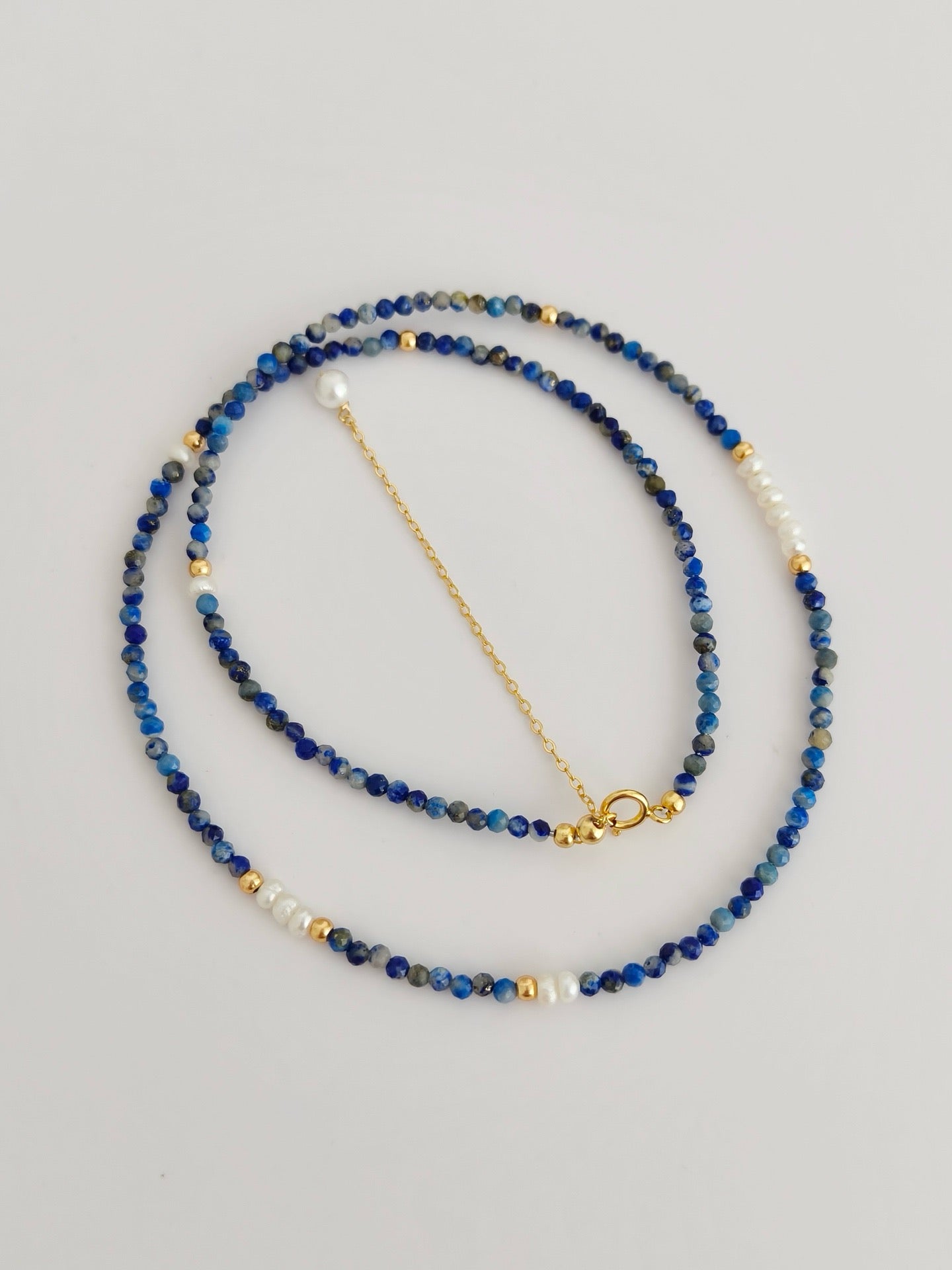 Celestial Lapis Pearl Necklace