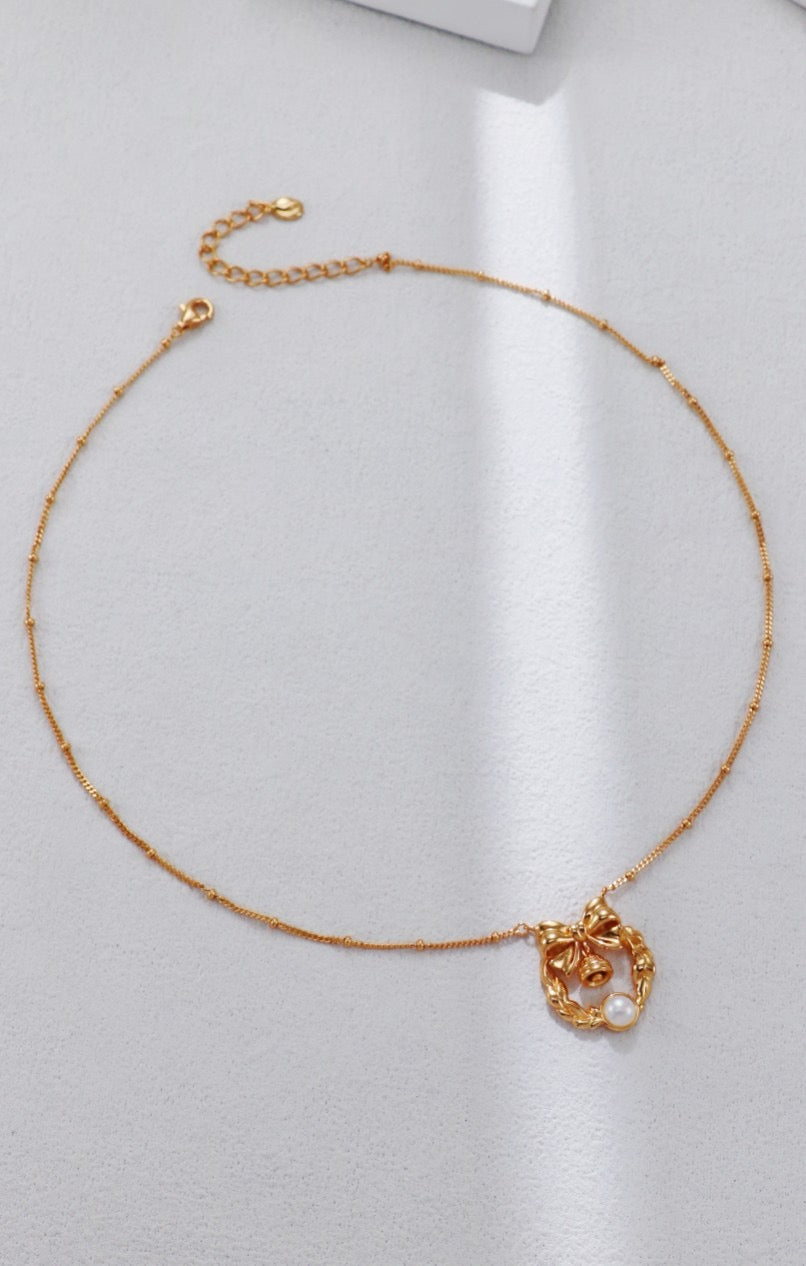 Christmas necklace and earrings