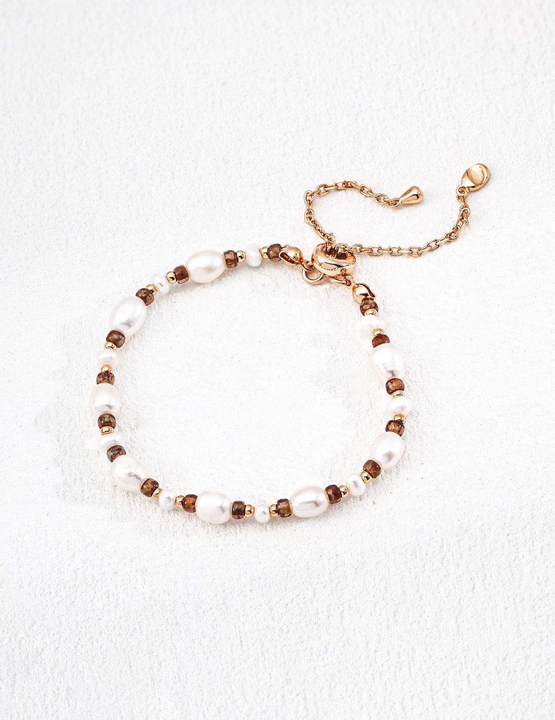 Vintage Gold Pearl & Glazed Glass Bead Jewelry Set – S925 Silver