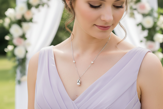 Vintage Natural Pearl Pendant Necklace | S925 Sterling Silver