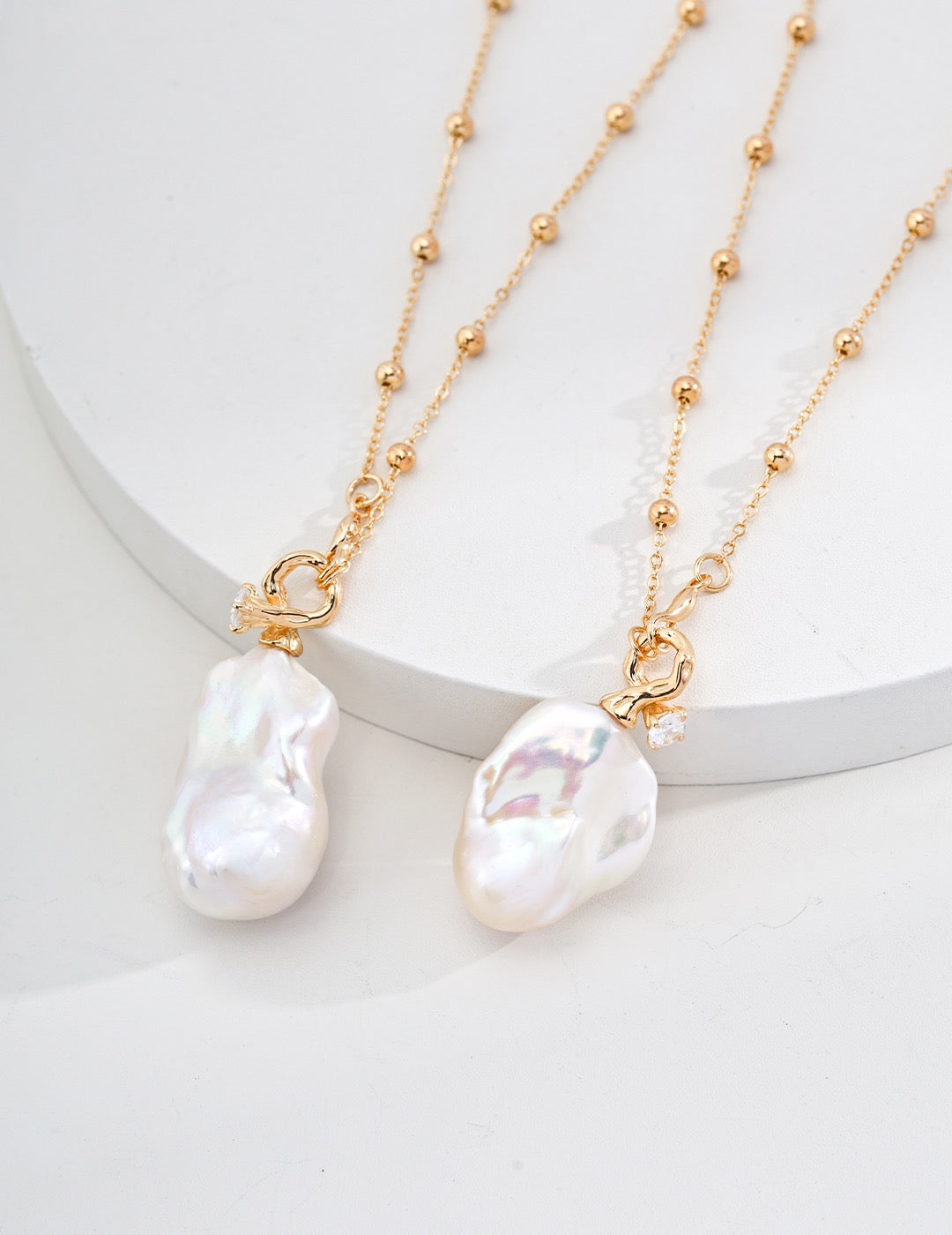 Baroque Pearl’s Charm Necklace