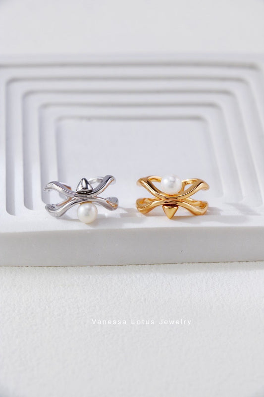 Pearl Ring - Butterfly