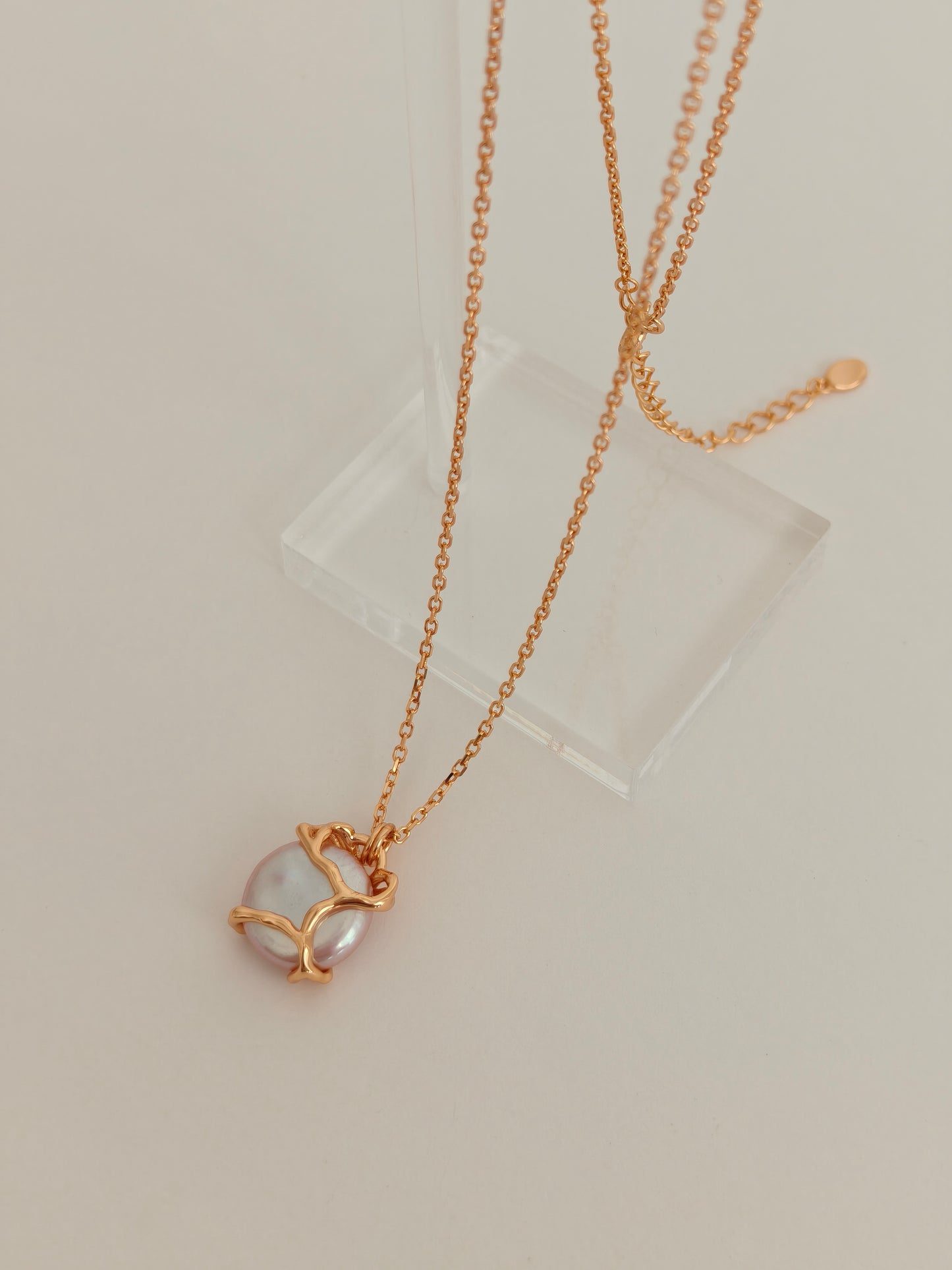 Vintage Gold Baroque Pearl Jewelry Set – Necklace & Stud Earrings | S925 Silver