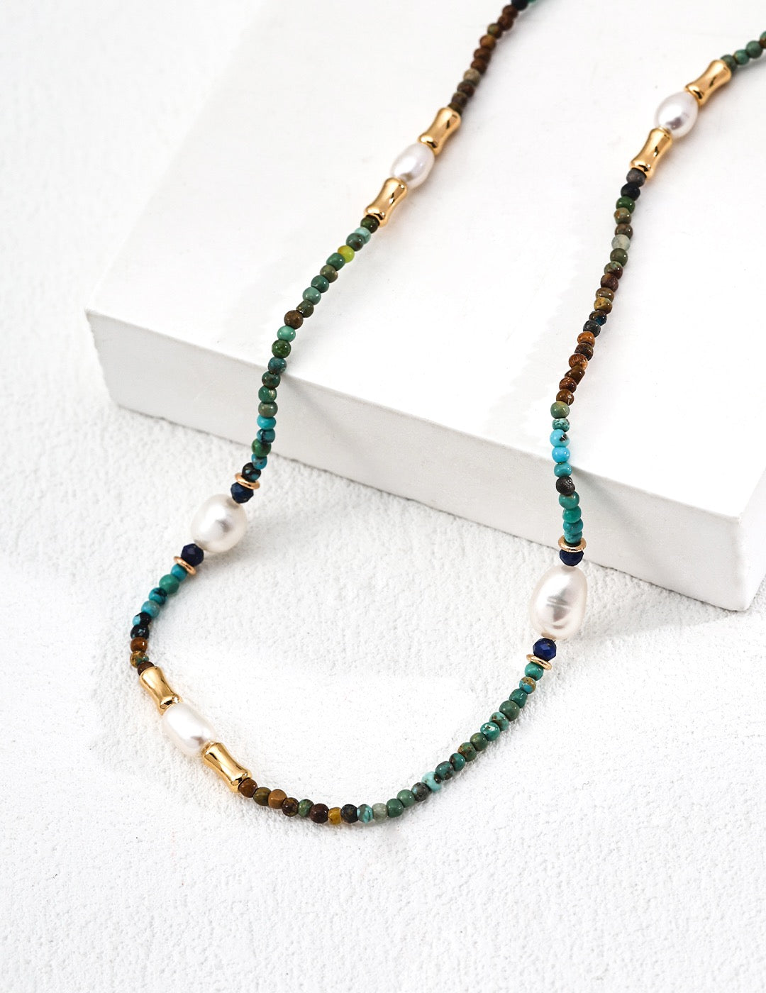 Vintage Gemstone & Pearl Jewelry Set – S925 Silver Bracelet & Necklace