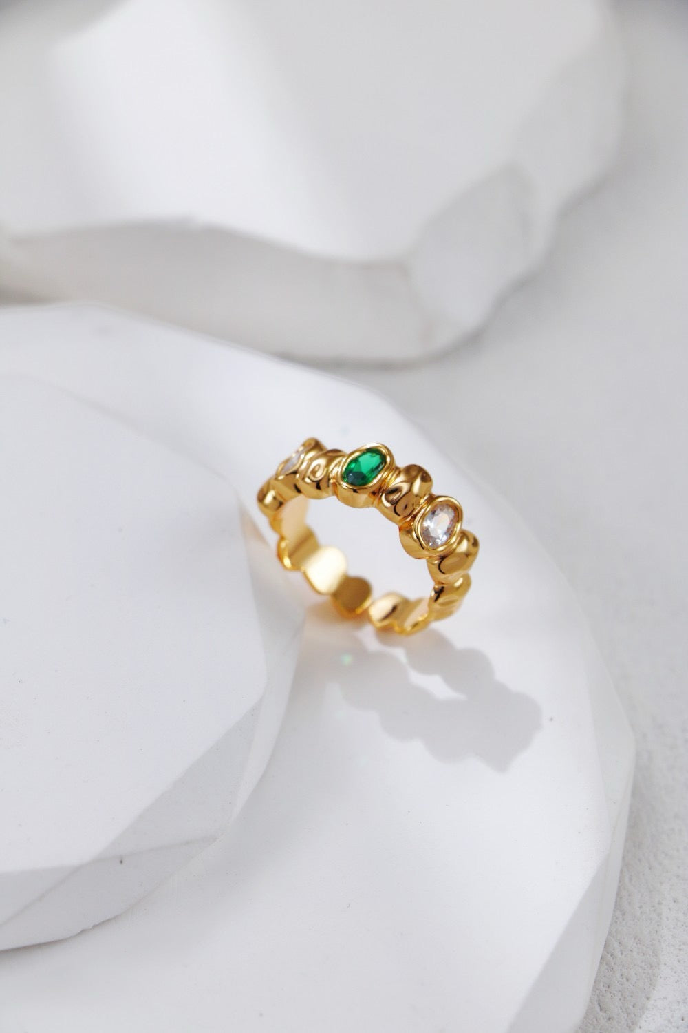 Green Zircon Sterling Silver Ring