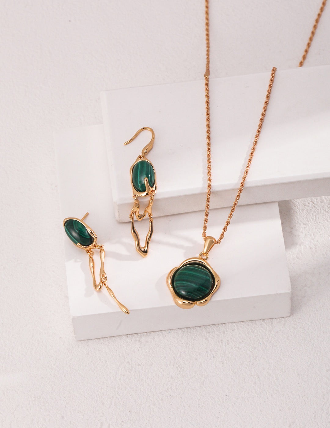 Sterling Silver Malachite Pendant