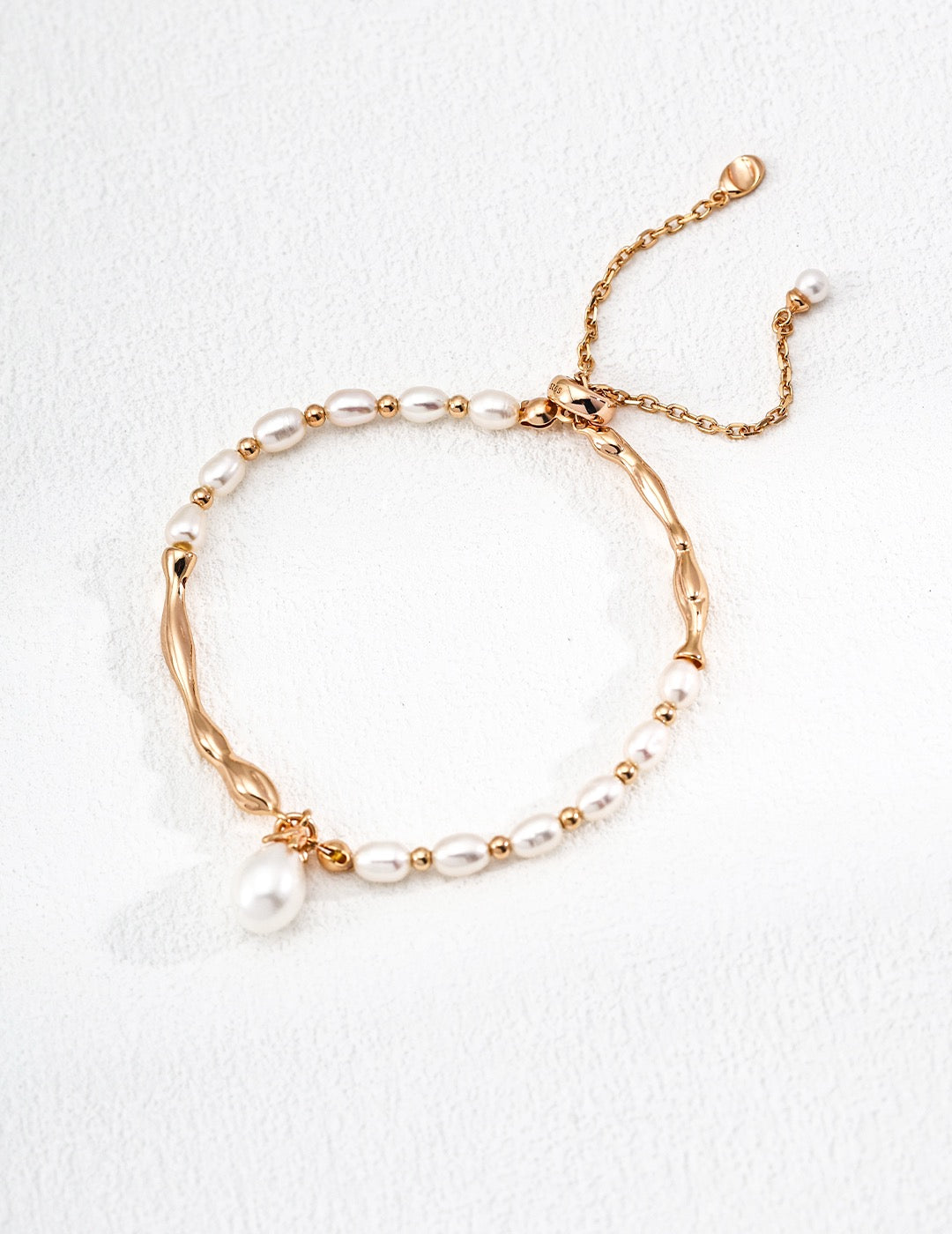 Ethereal Wave Pearl Bracelet