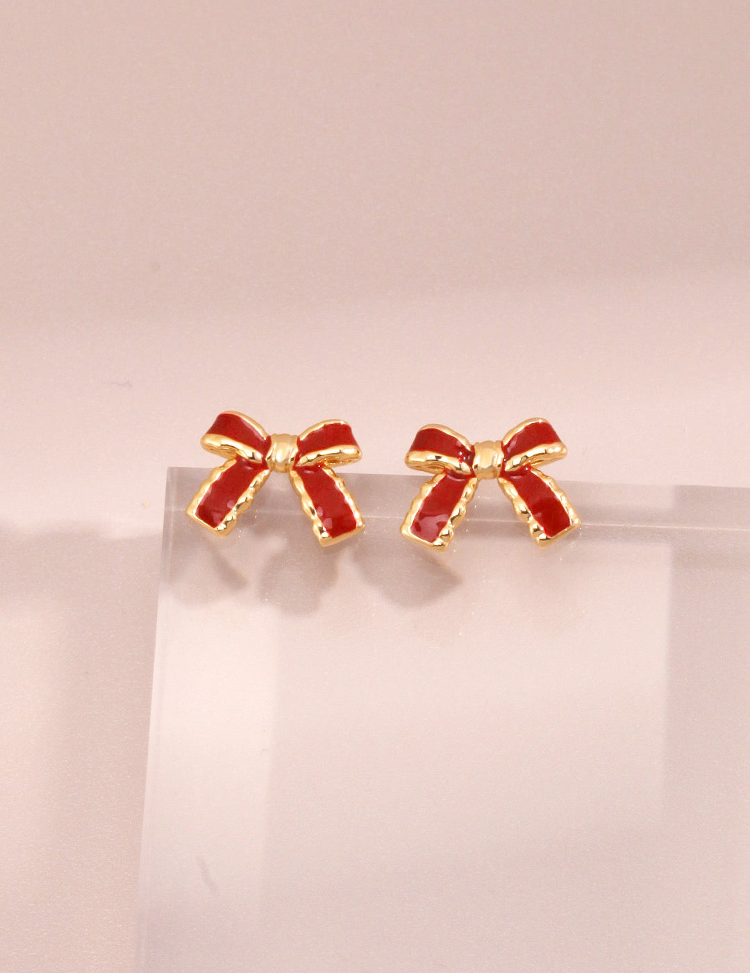 Red Bow Studs