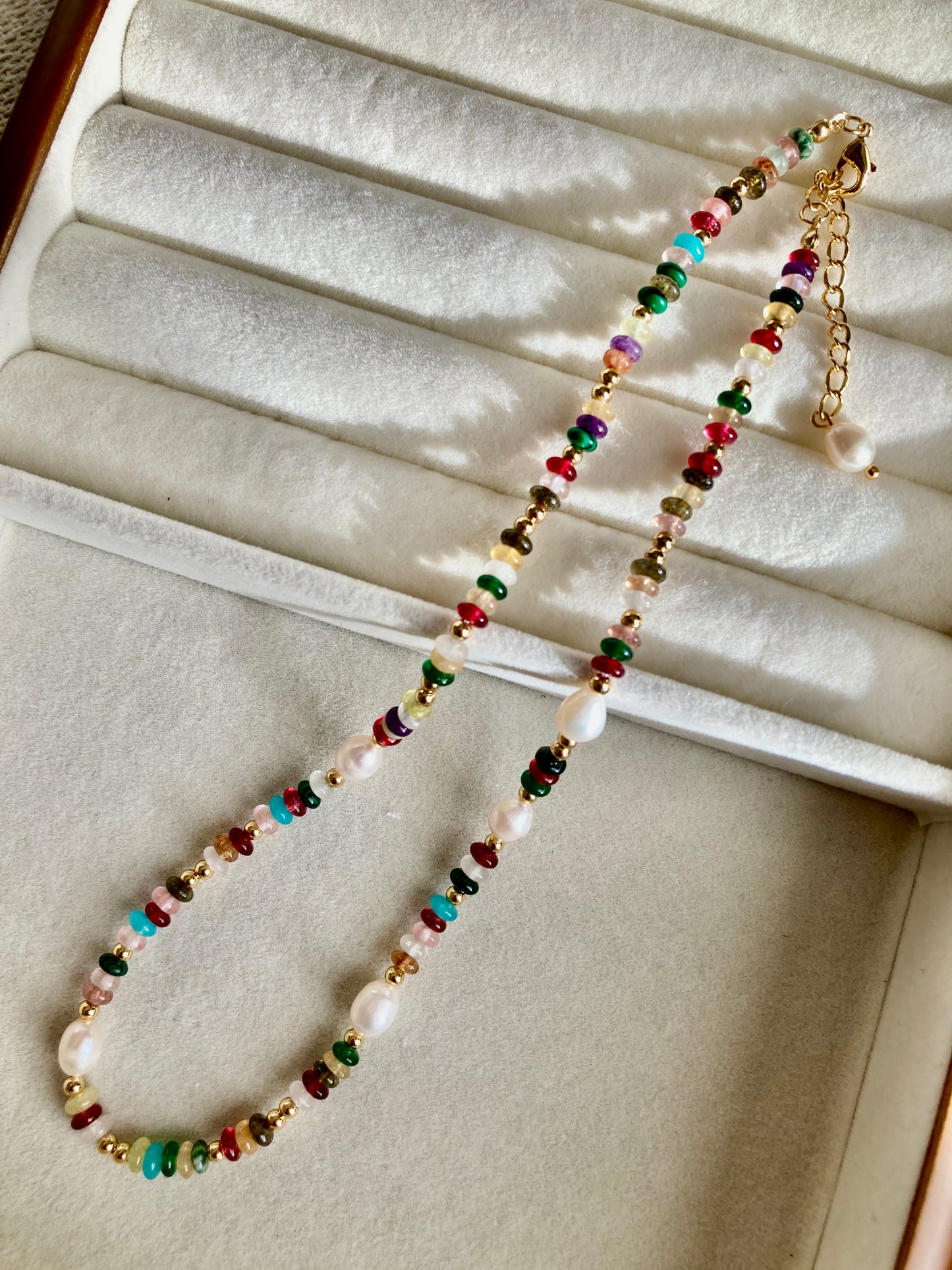 Rainbow Beads Necklace and Bracelet