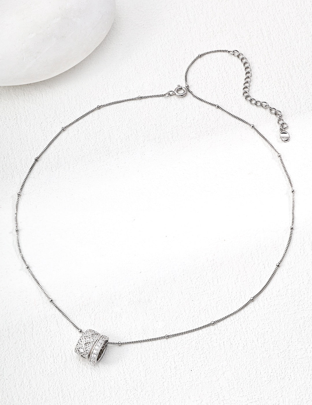 S925 Silver Vintage Zircon Pendant Necklace – Gold & Platinum