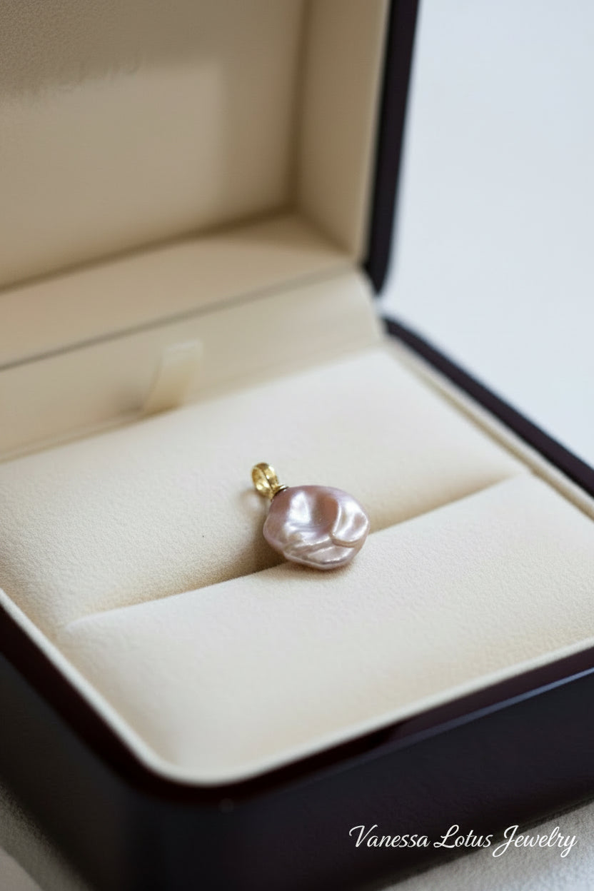 Pink Baby Pearl Necklace with Removable Baroque Pearl Pendant | Natural Freshwater Pearl Necklace