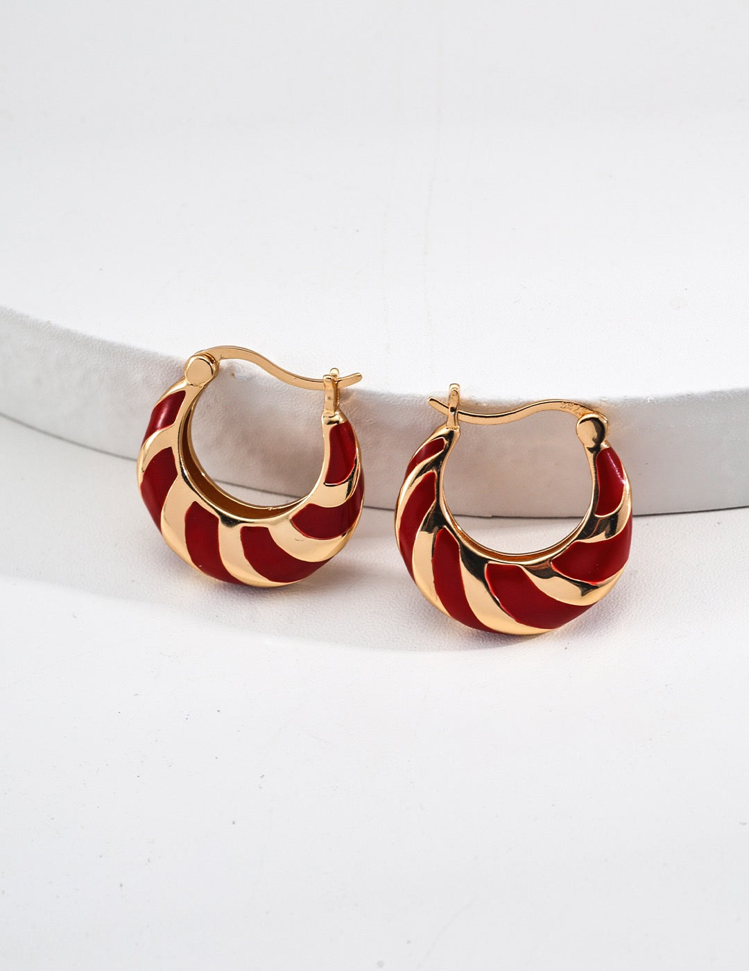 Red Striped Hoops