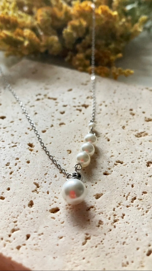 Sterling silver pearl necklace