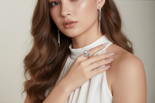 Vintage Bow Knot Sterling Silver Ring – Gold or Platinum Finish