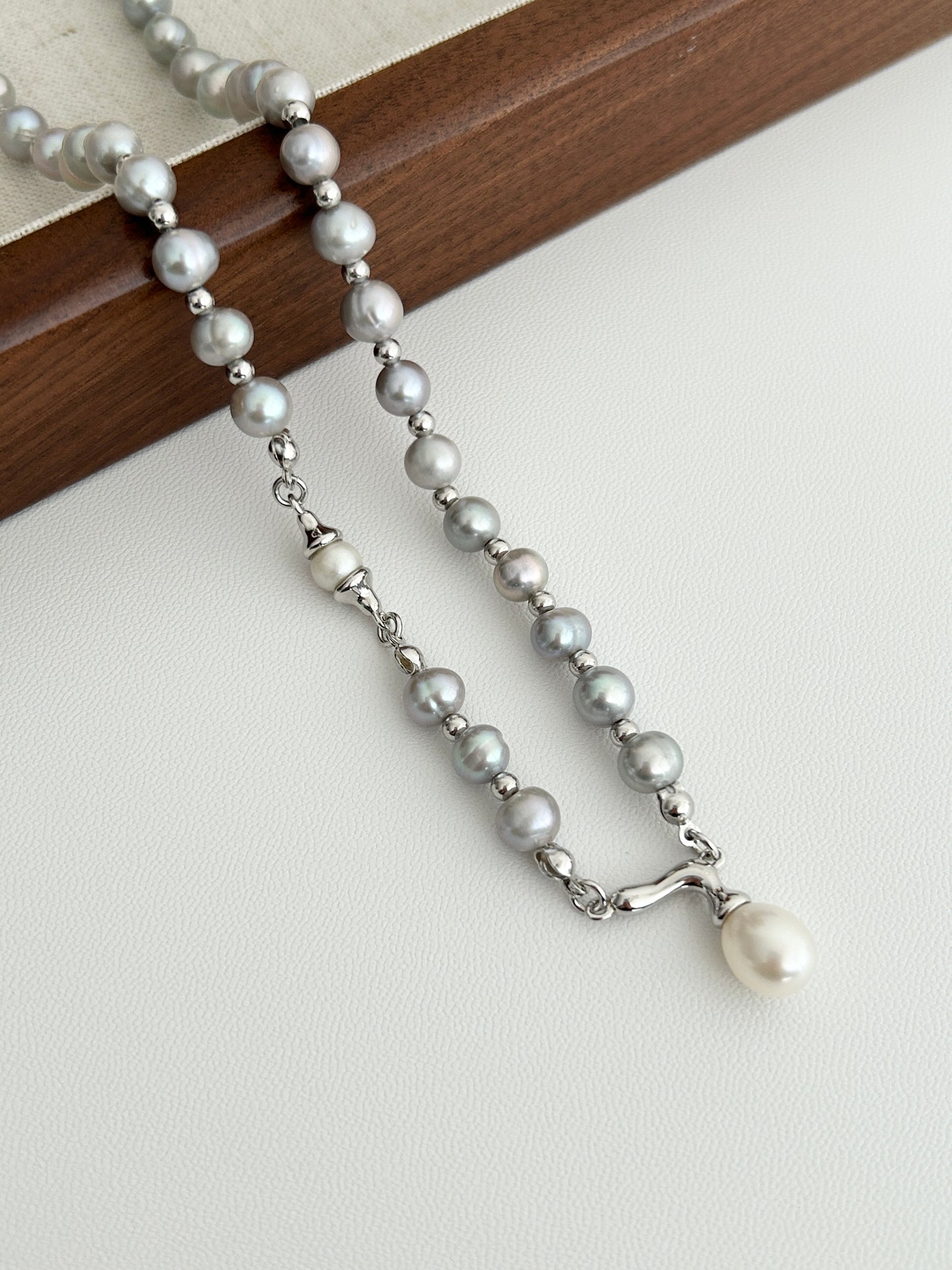 Gray Pearl Necklace
