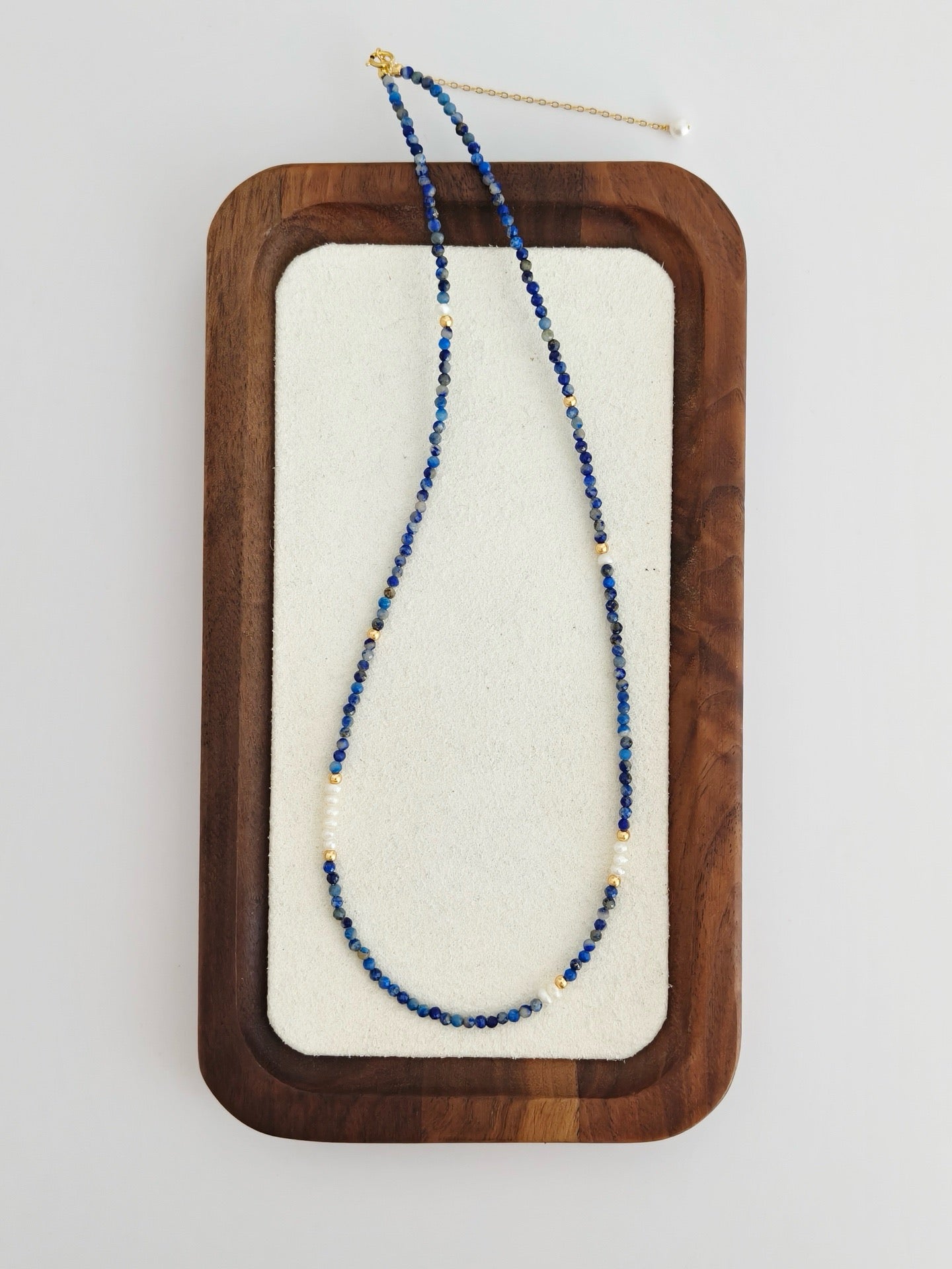 Celestial Lapis Pearl Necklace