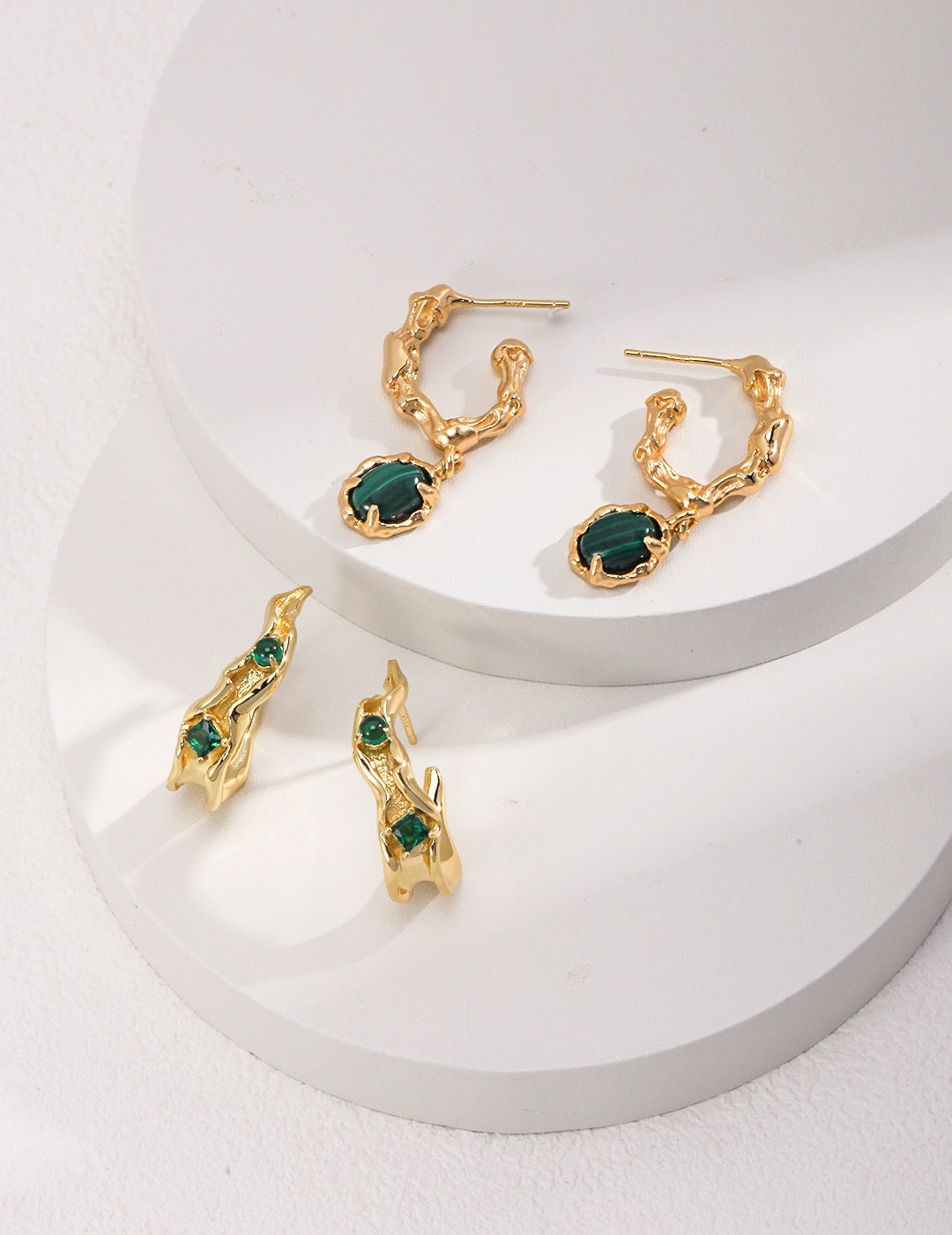 Malachite Sterling Silver Earrings