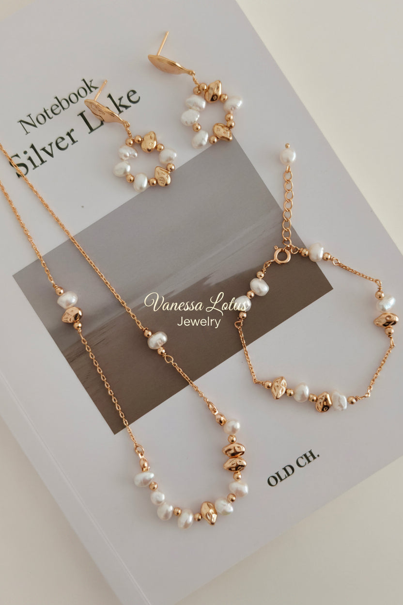 Little Baroque Pearl and Sterling Silver Bracelet