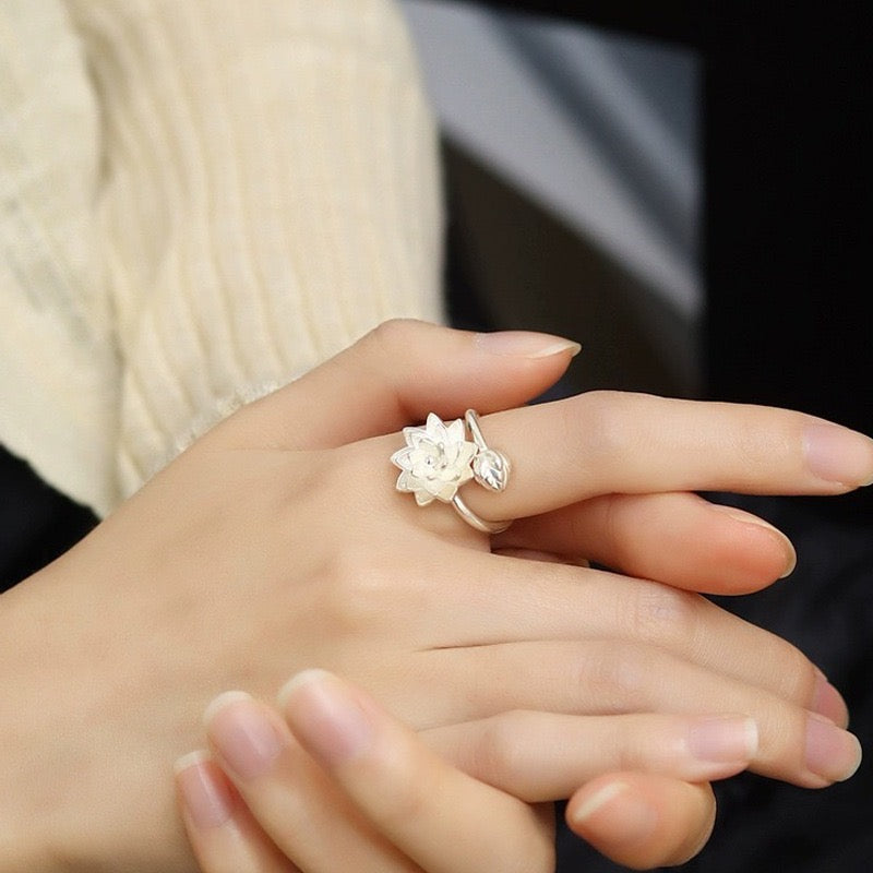 Lotus Sterling Silver Ring