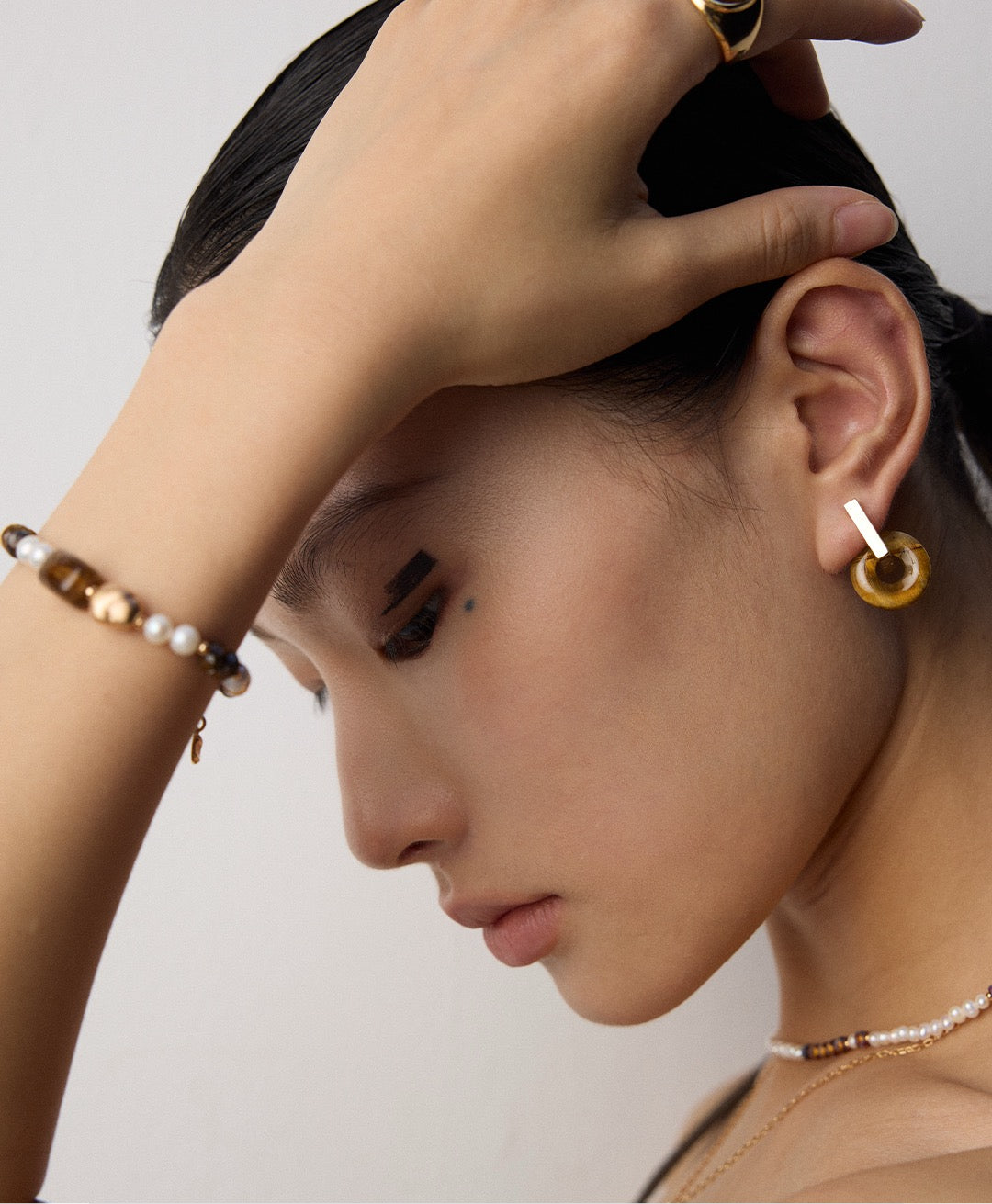 Natural Tiger’s Eye Gemstone Earrings