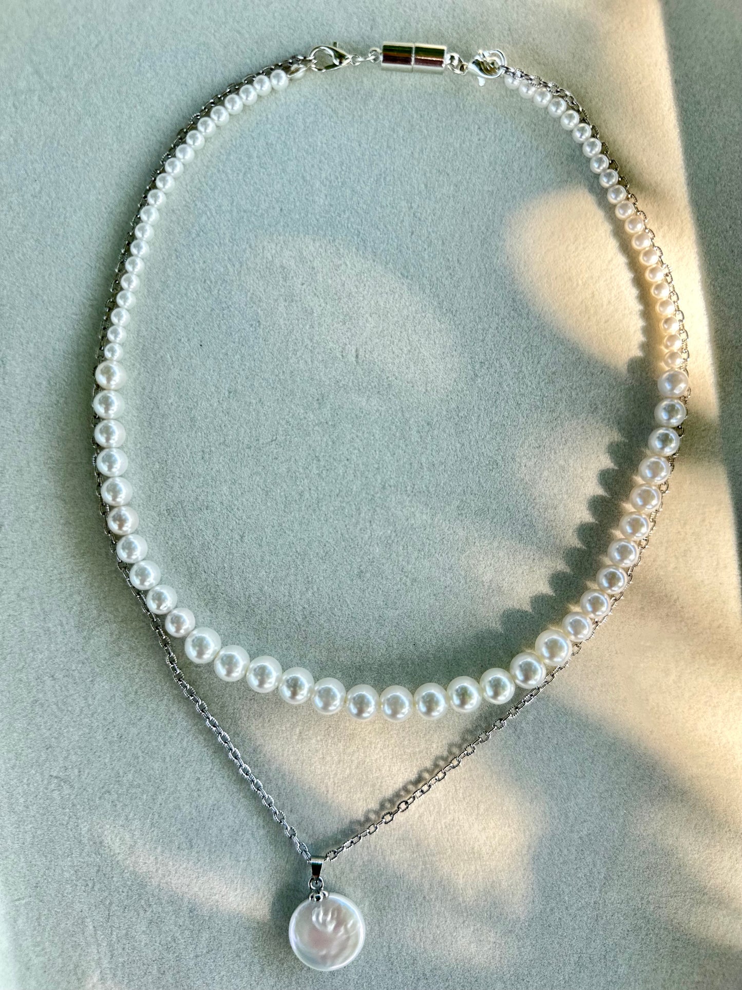 White Moon Pearl Necklace