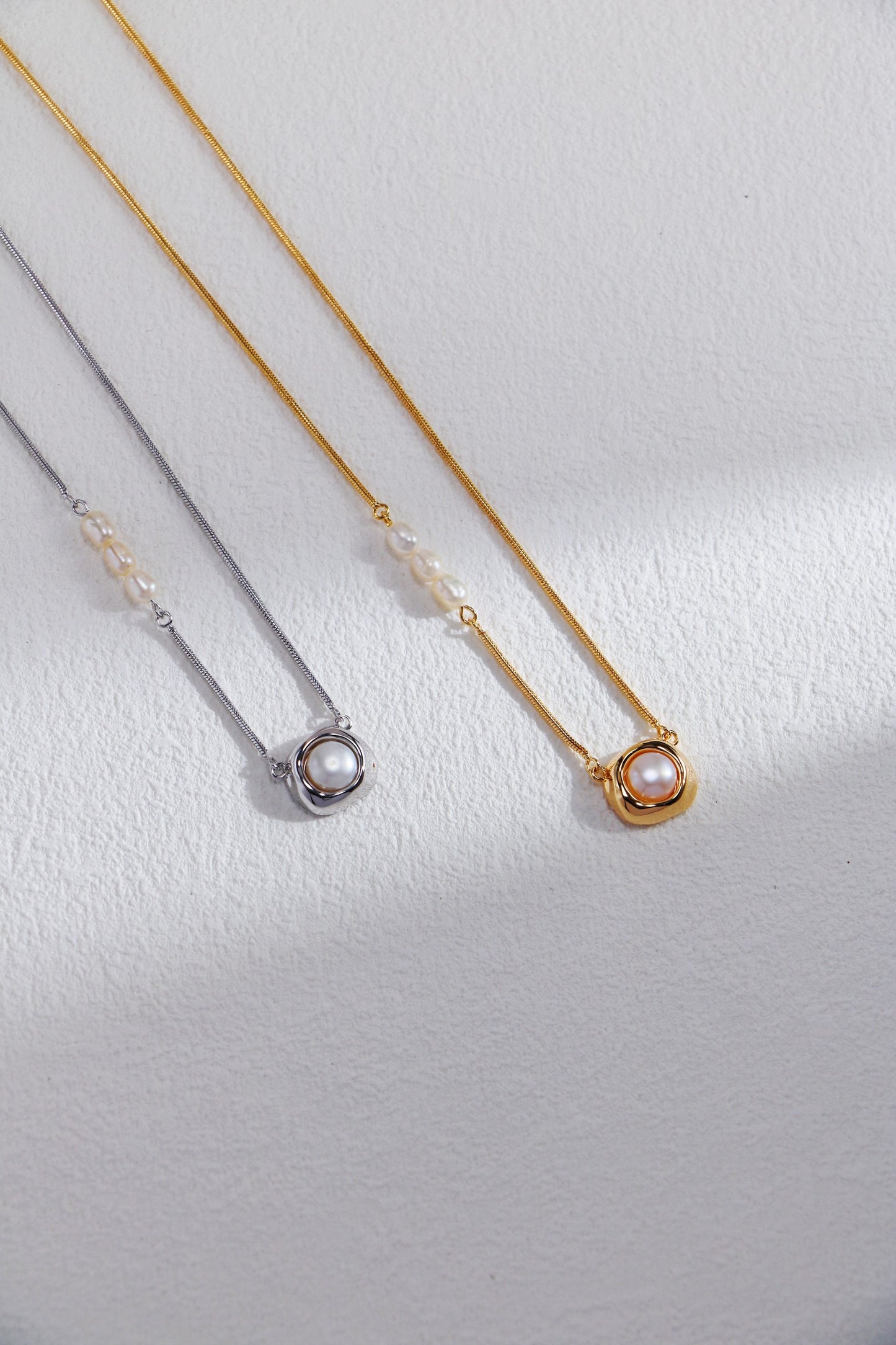 S925 Vintage Pearl Pendant Necklace