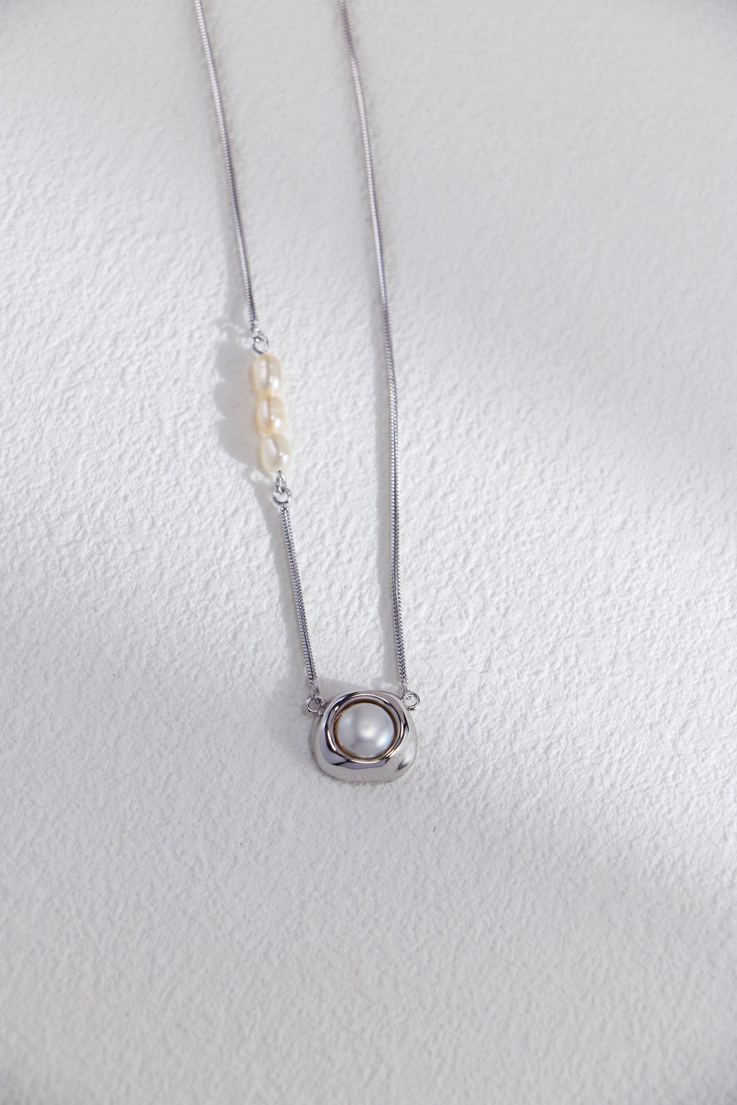 S925 Vintage Pearl Pendant Necklace