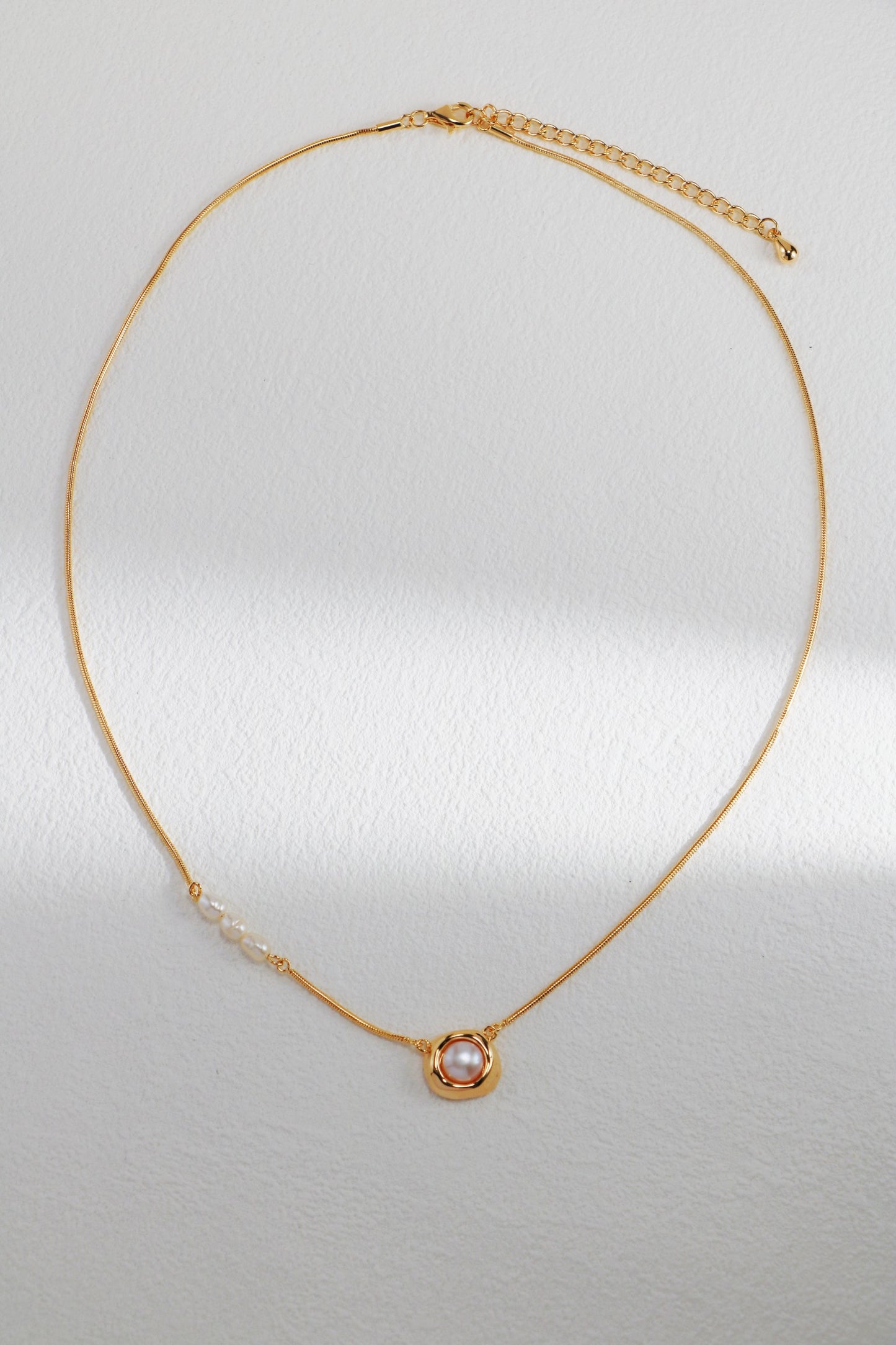 S925 Vintage Pearl Pendant Necklace