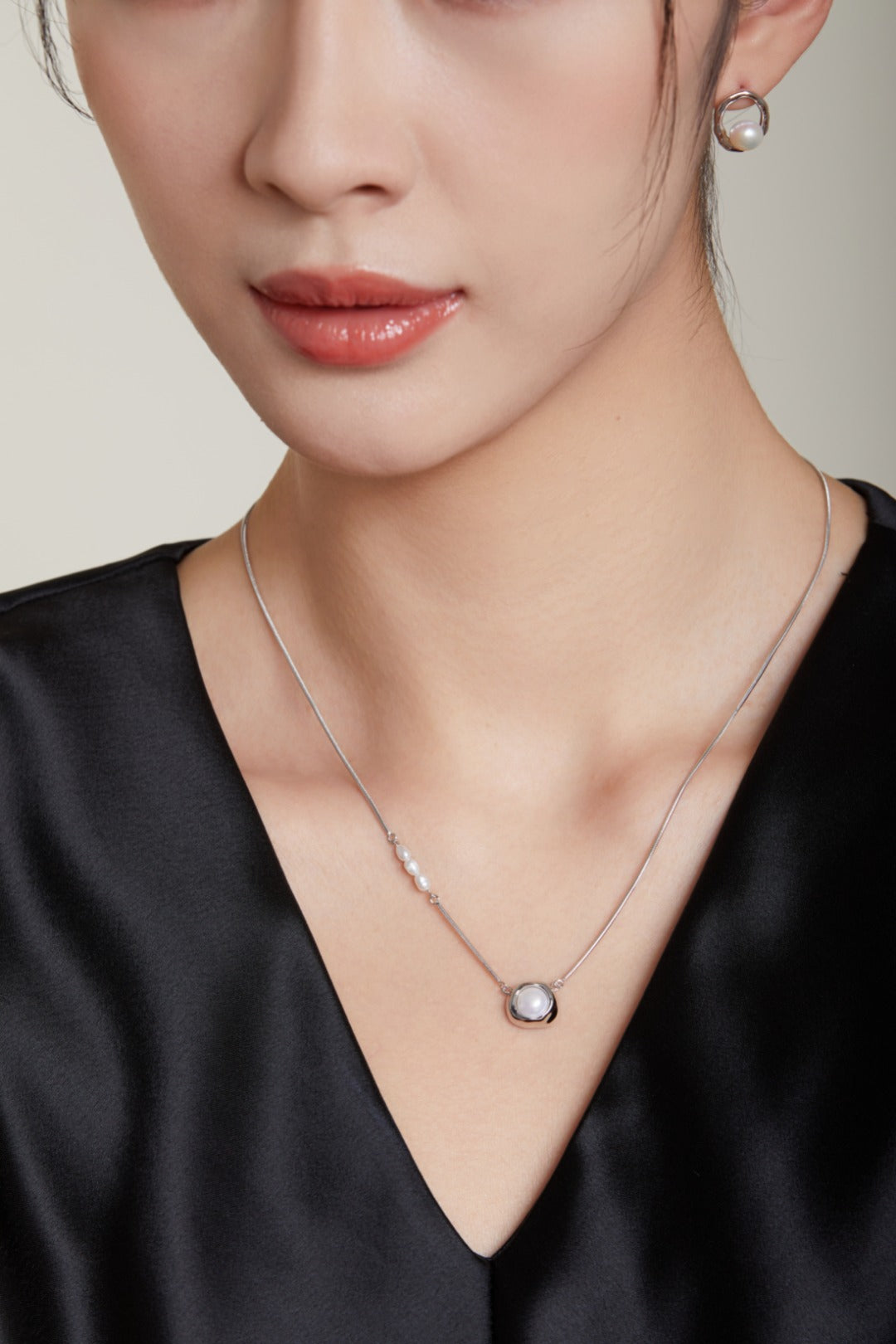 S925 Vintage Pearl Pendant Necklace