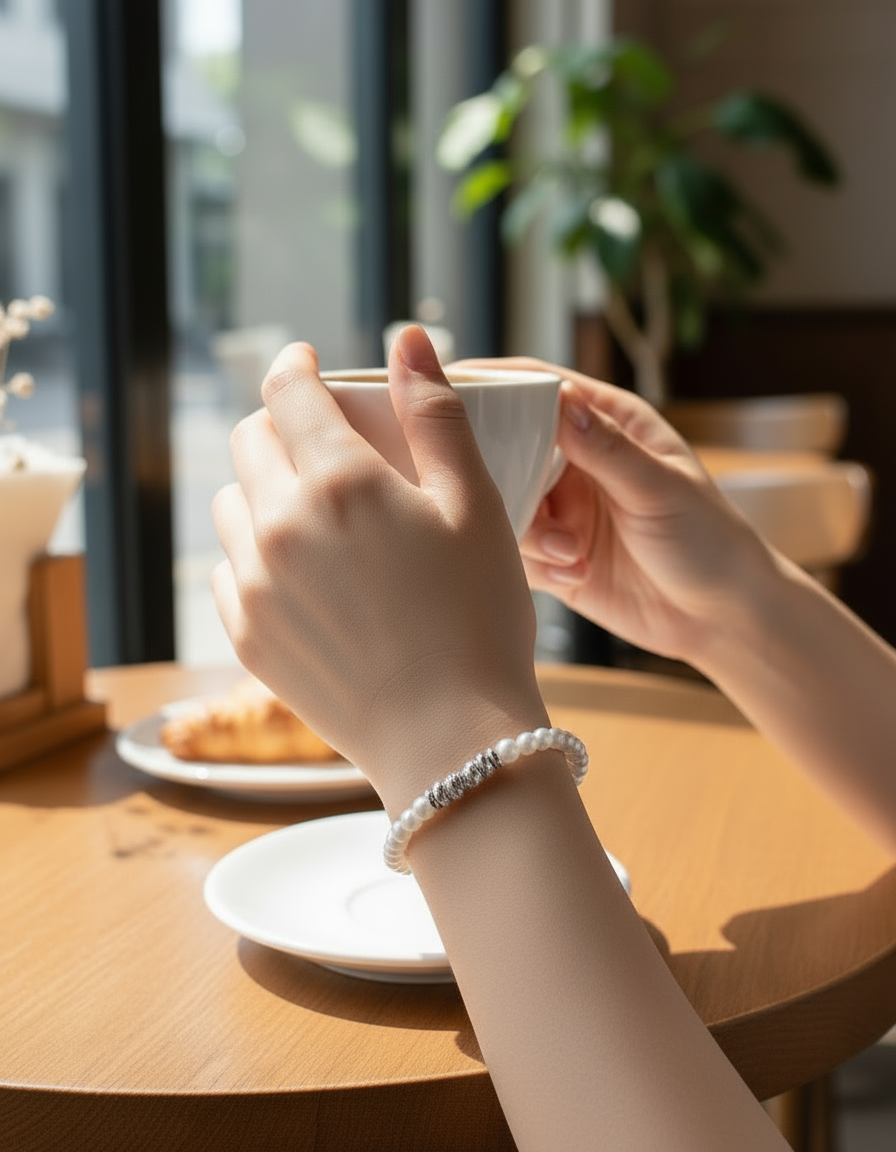 Pearl Necklace and Bracelet