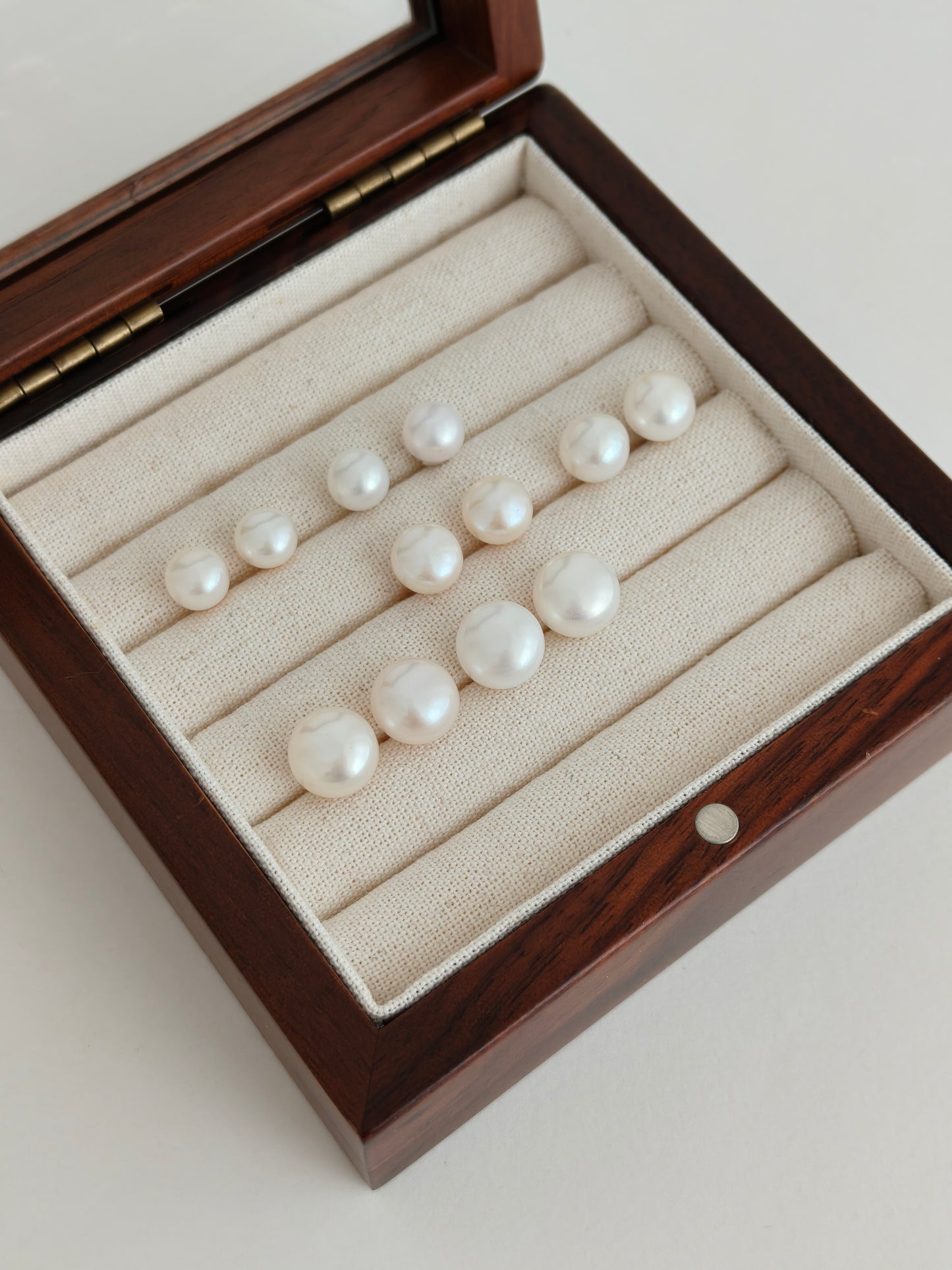 Minimalist Vintage Natural Pearl Stud Earrings | S925 Sterling Silver