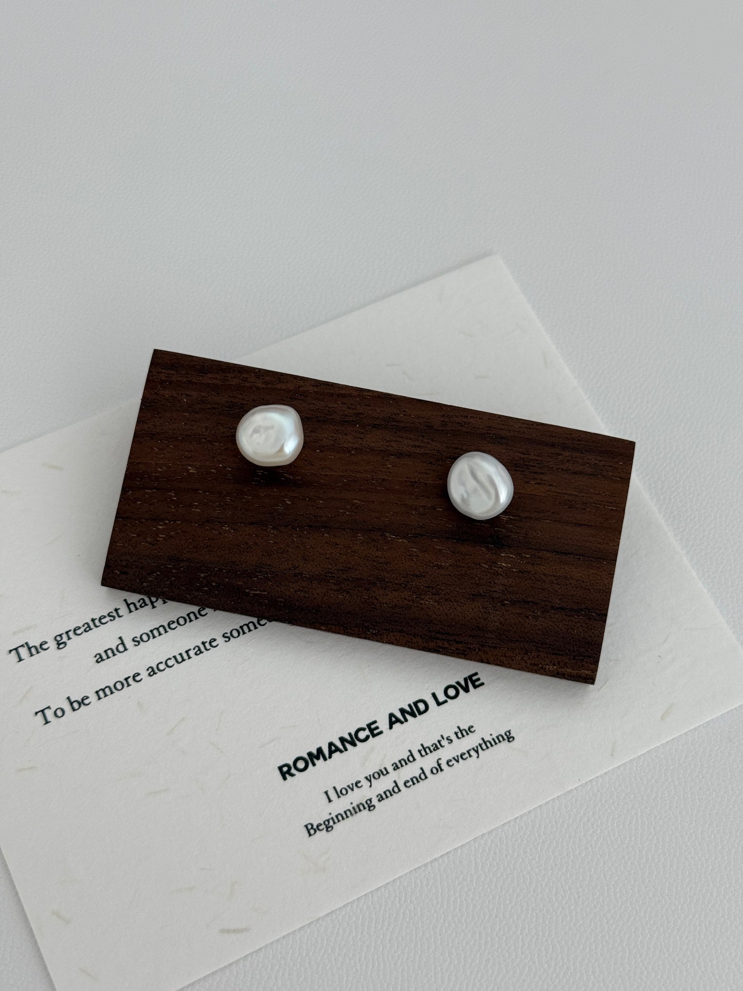 Silver Petals Pearl Stud