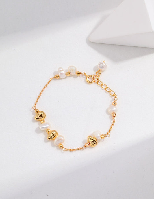 Little Baroque Pearl and Sterling Silver Bracelet