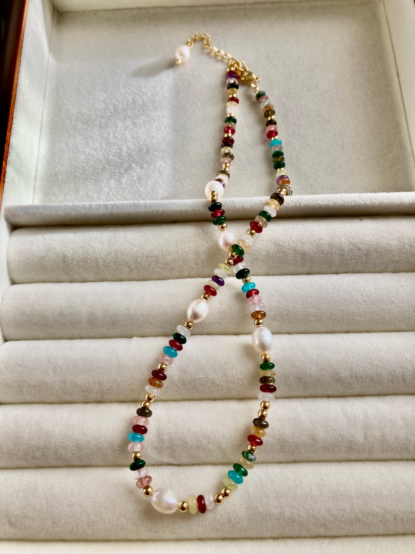 Rainbow Beads Necklace and Bracelet