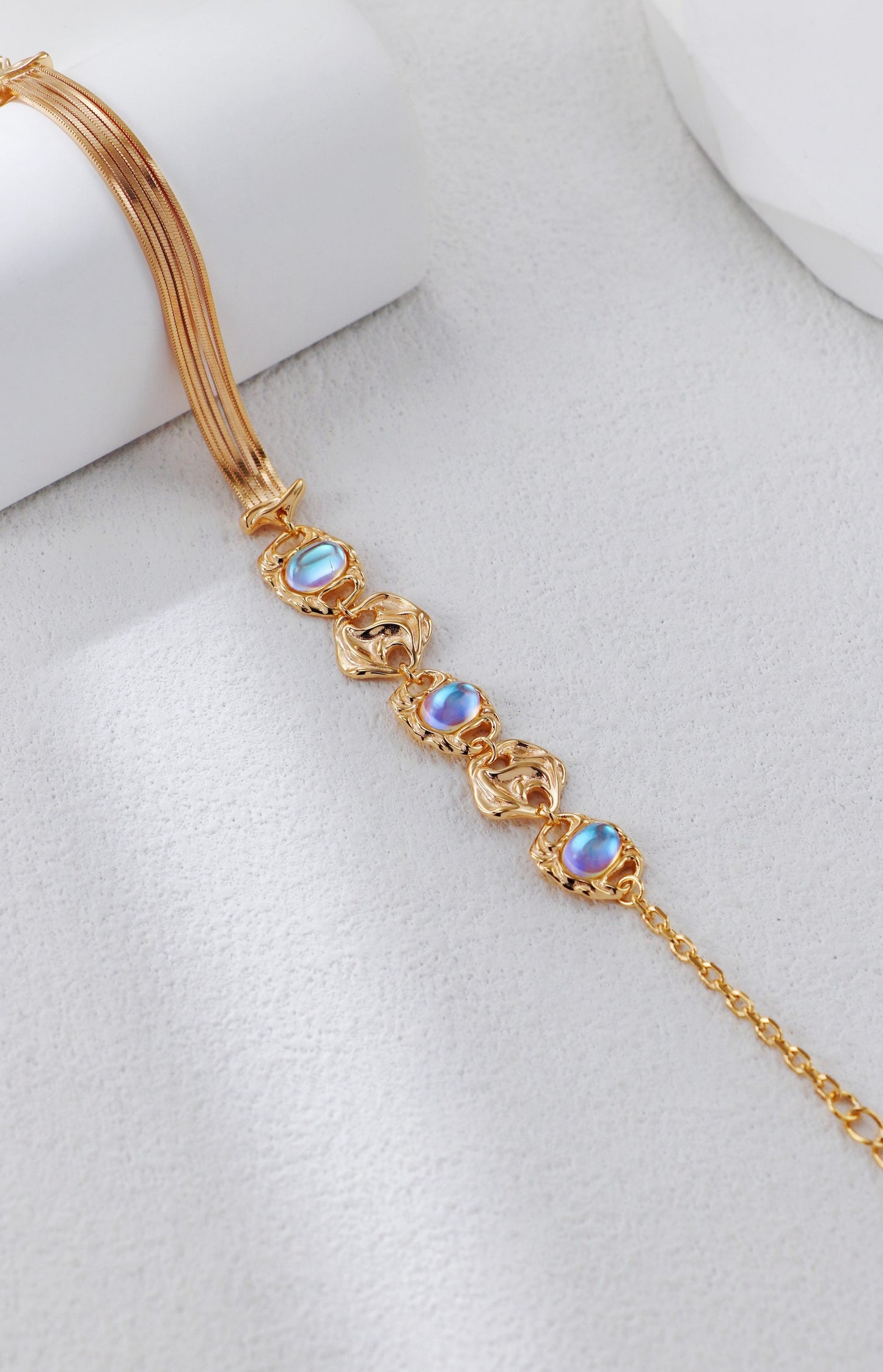 S925 Silver Vintage Moonstone Bracelet