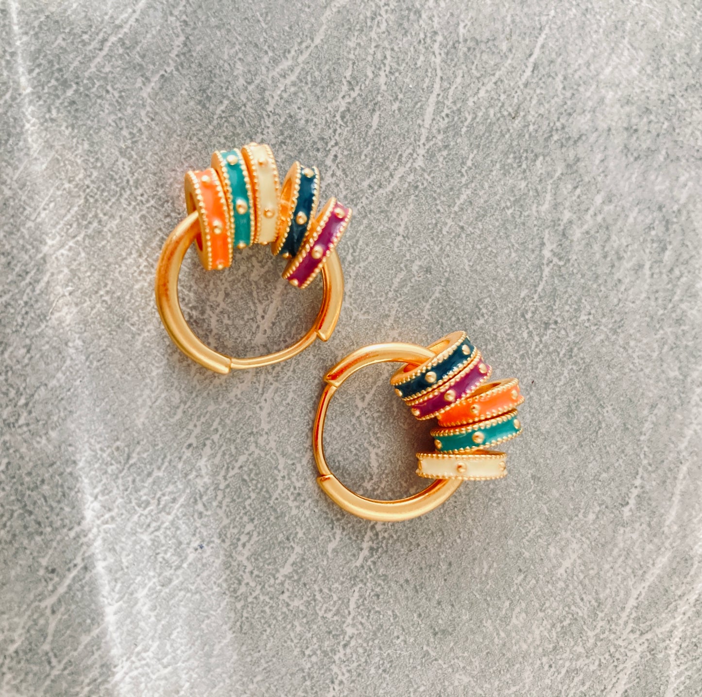 Colored Rings Earrings