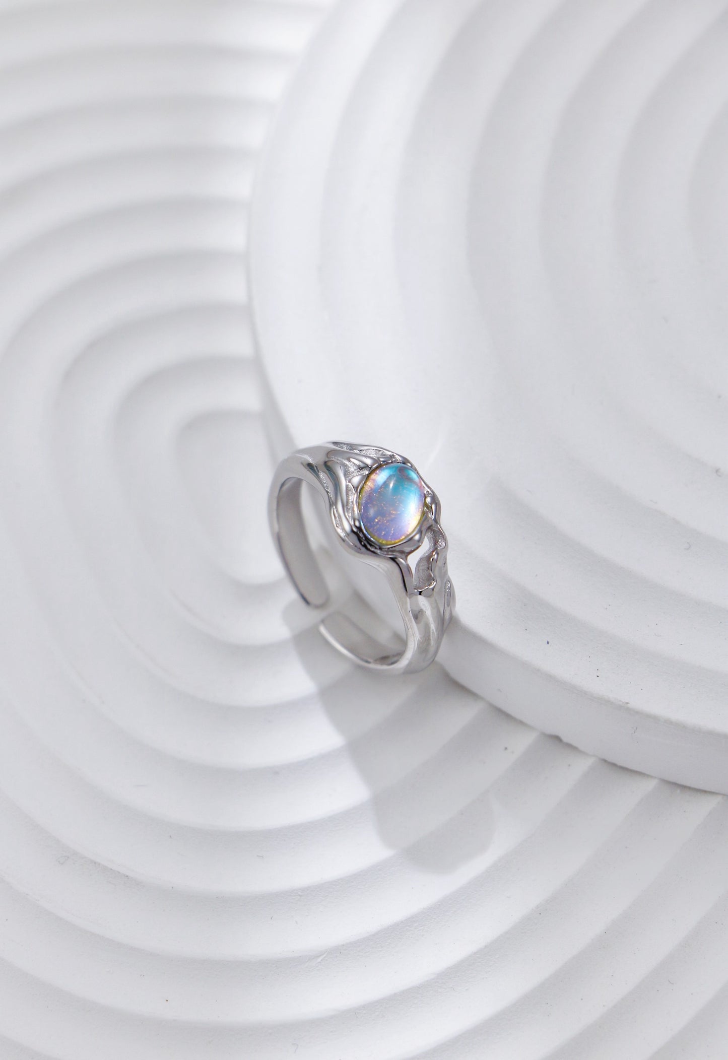 S925 Silver Vintage Moonstone Ring