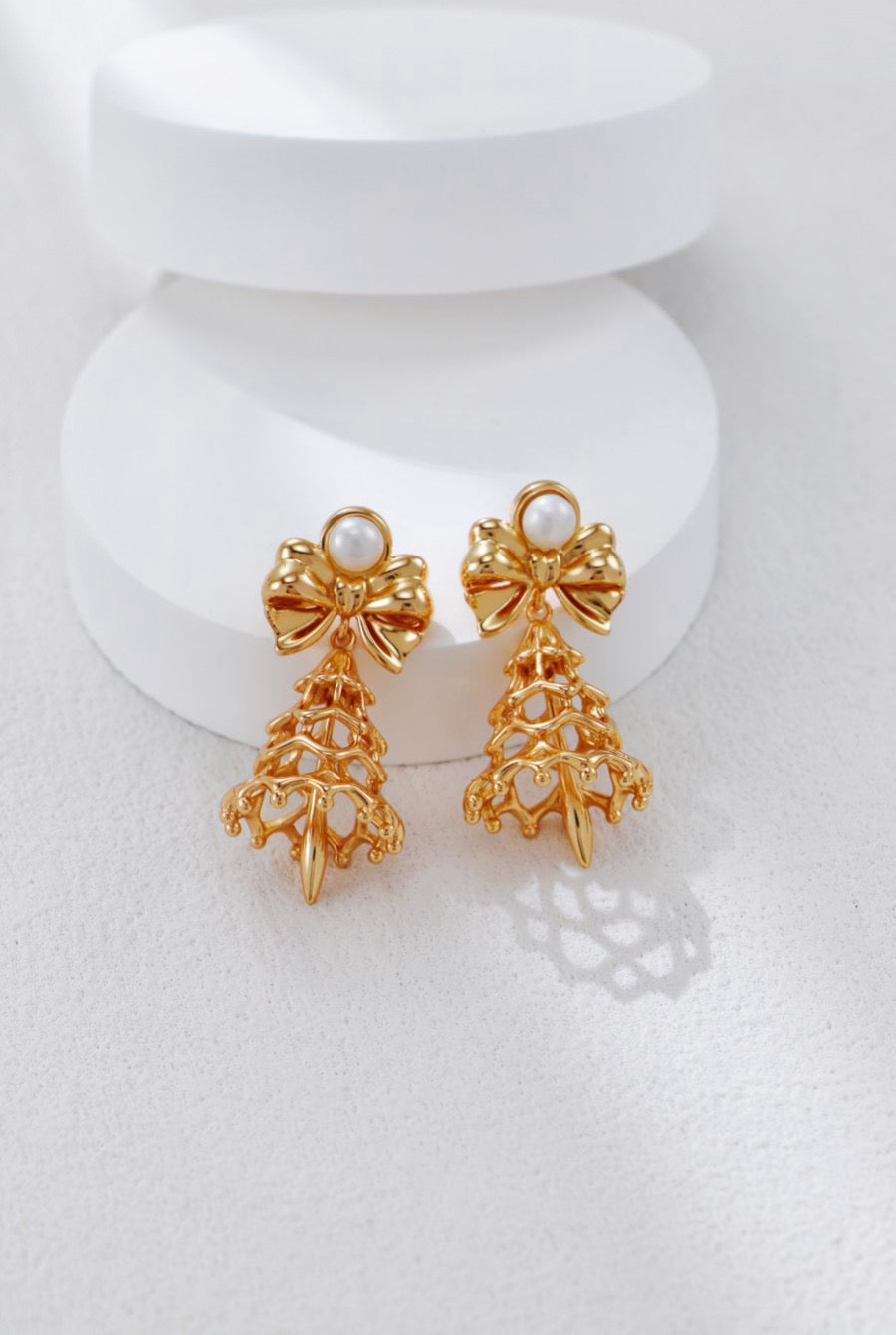 Christmas necklace and earrings