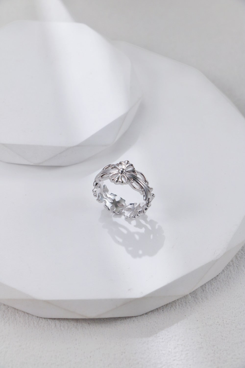 Vintage Flower Sterling Silver Ring