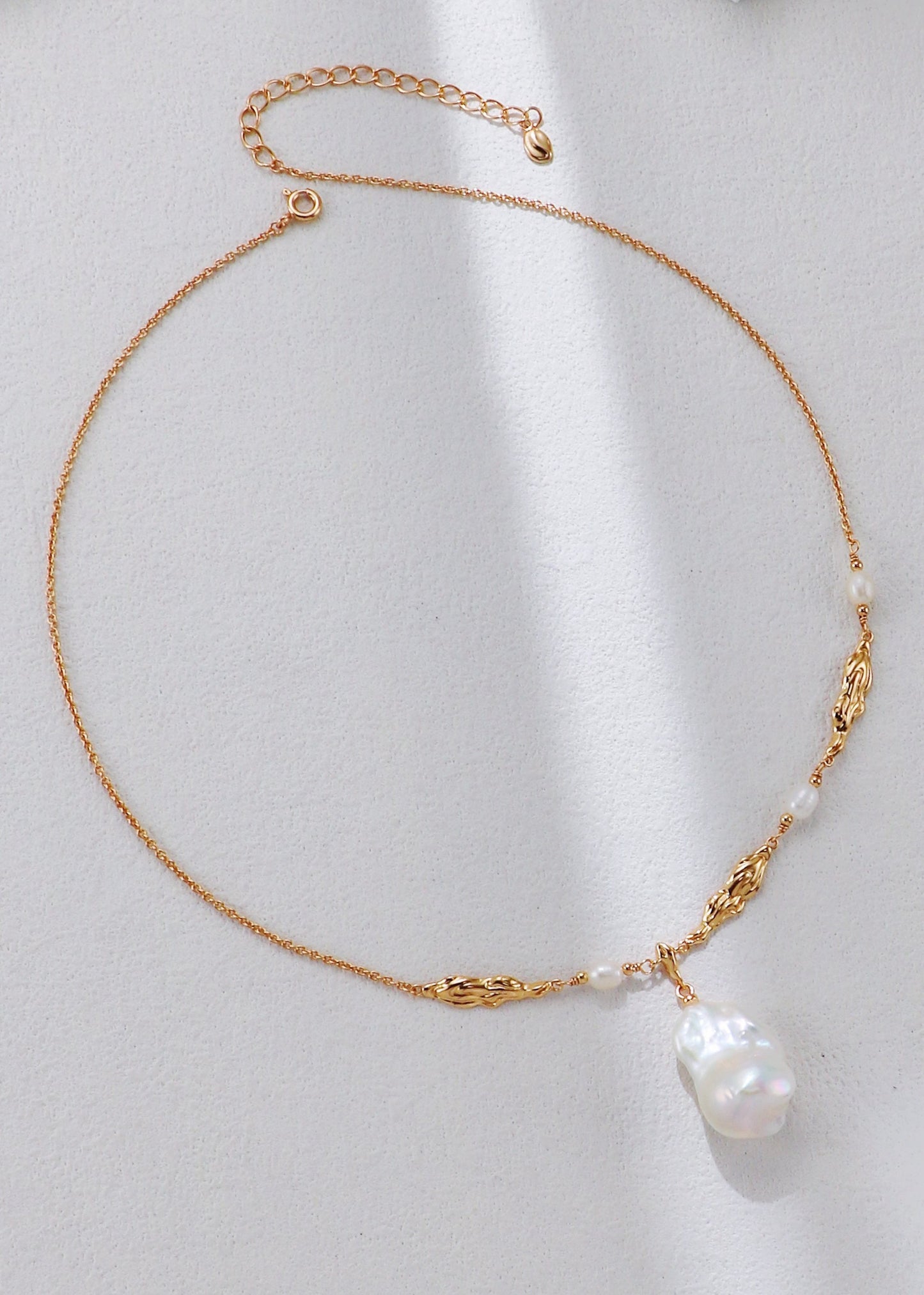 Baroque Pearl Pendant Necklace – S925 Silver