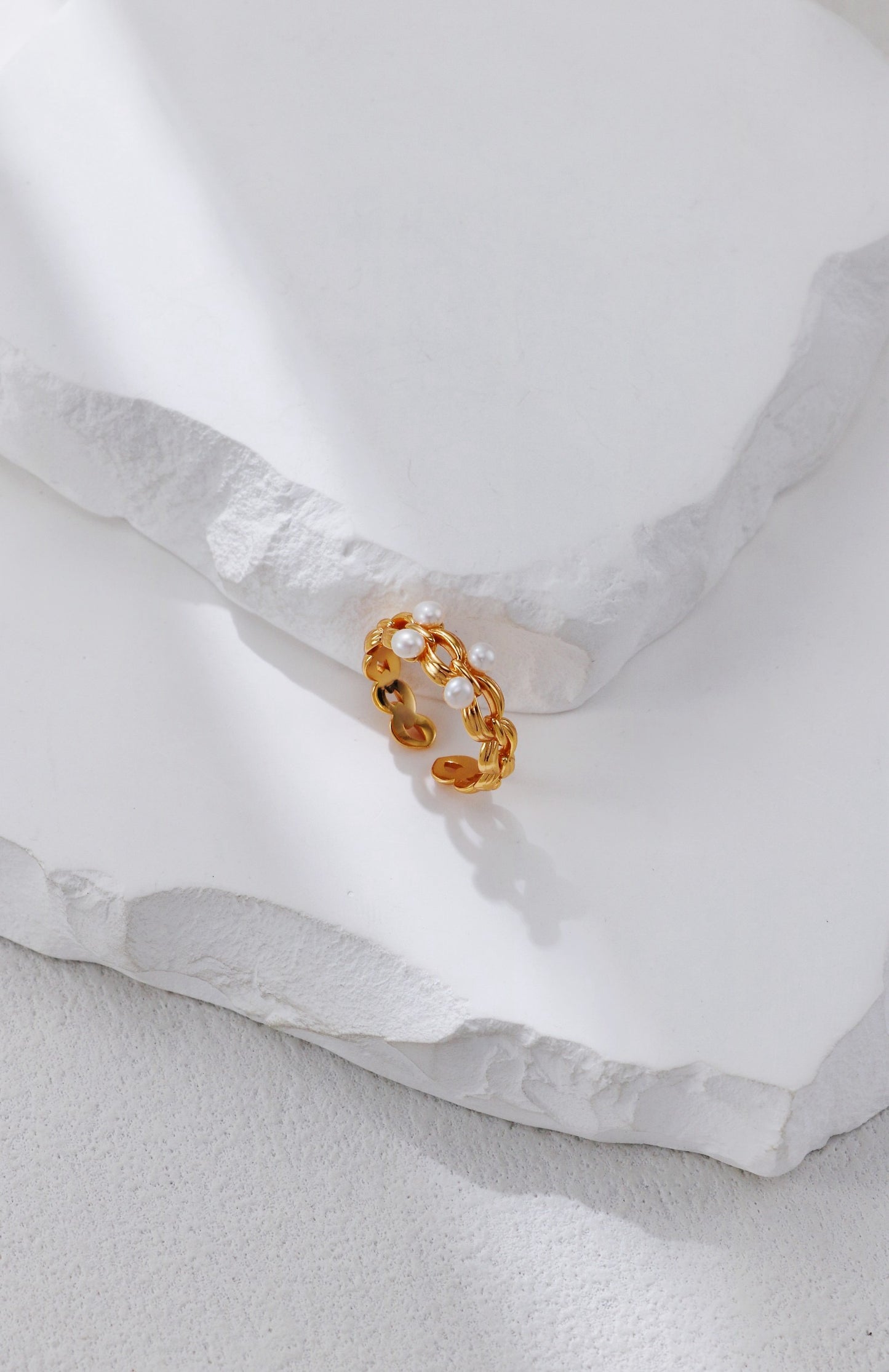 Sterling Silver and Pearl Woven Ring