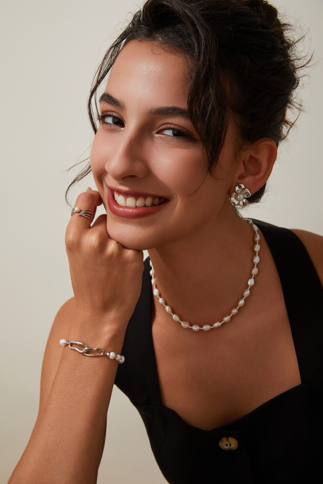 Sterling Silver Pearl Necklace