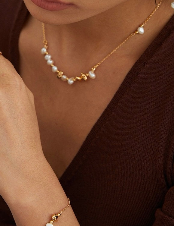 Pearl and Sterling Silver Necklace