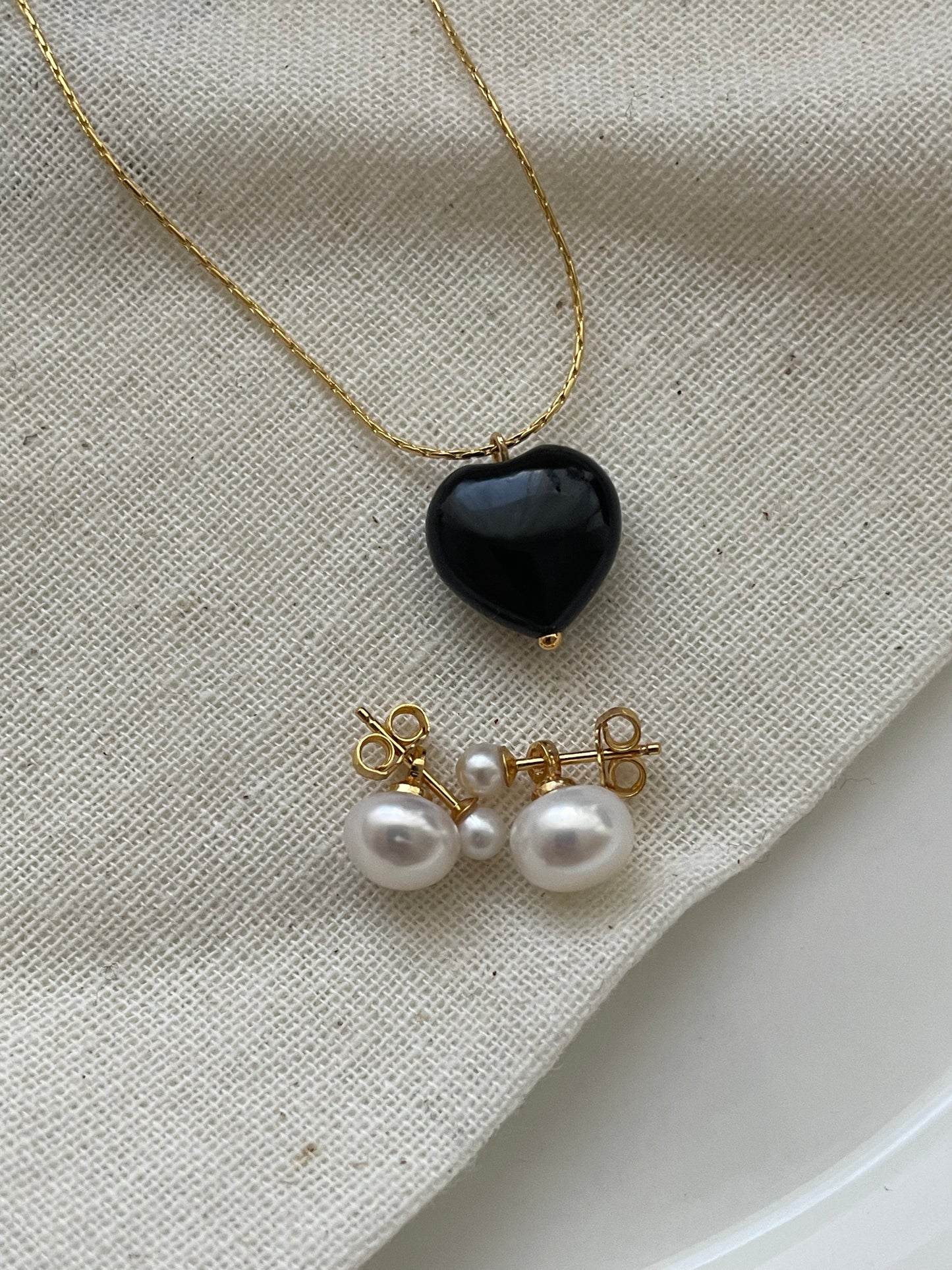 Two Pearls Studs