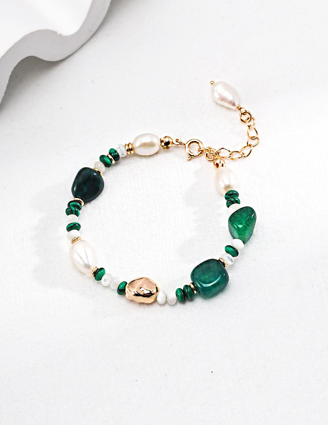 Emerald Serenity Malachite Jewelry Set