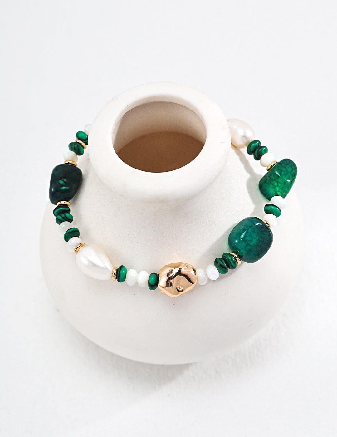Emerald Serenity Malachite Jewelry Set