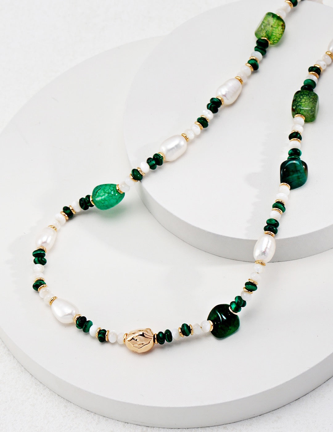 Emerald Serenity Malachite Jewelry Set