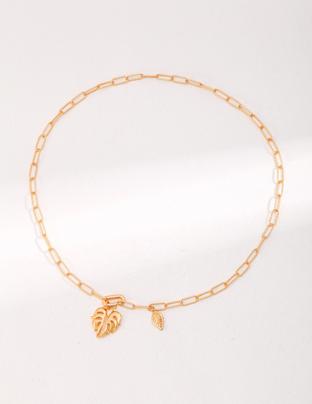 Jewelry Set - leaf necklace and earrings