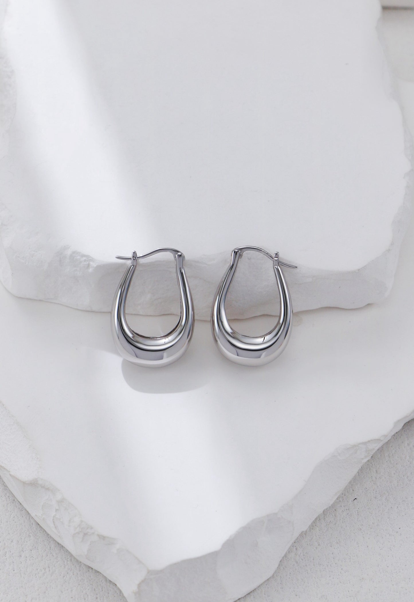S925 Sterling Silver Vintage Gold & Platinum Water Drop Earrings