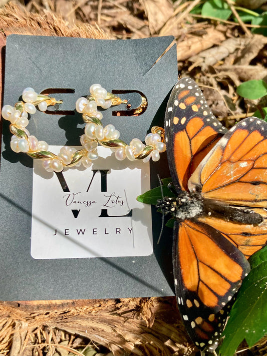 Wreath Pearl Earrings